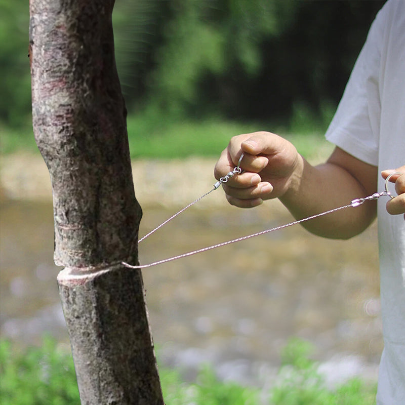 Military-grade outdoor travel survival kit with mini camping tools, emergency bracelet, whistle, blanket and knife.