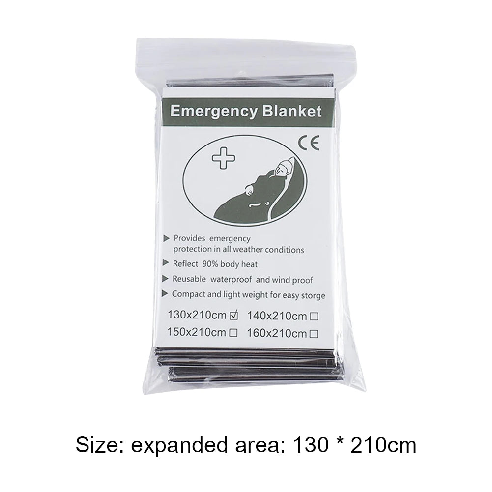 1-20pcs Emergency Mylar Thermal Blanket Foil Space Blanket Designed for NASA Body Warmer Outdoor First Aid Camping Hiking Travel