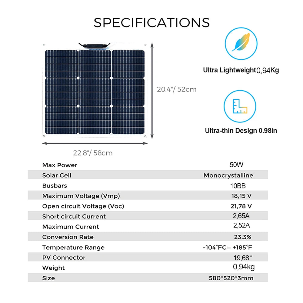 XINPUGUANG 50W Solar Panel 12V 100W solar panels kit Complete Single solarni panel just power 50W solar barttery charger