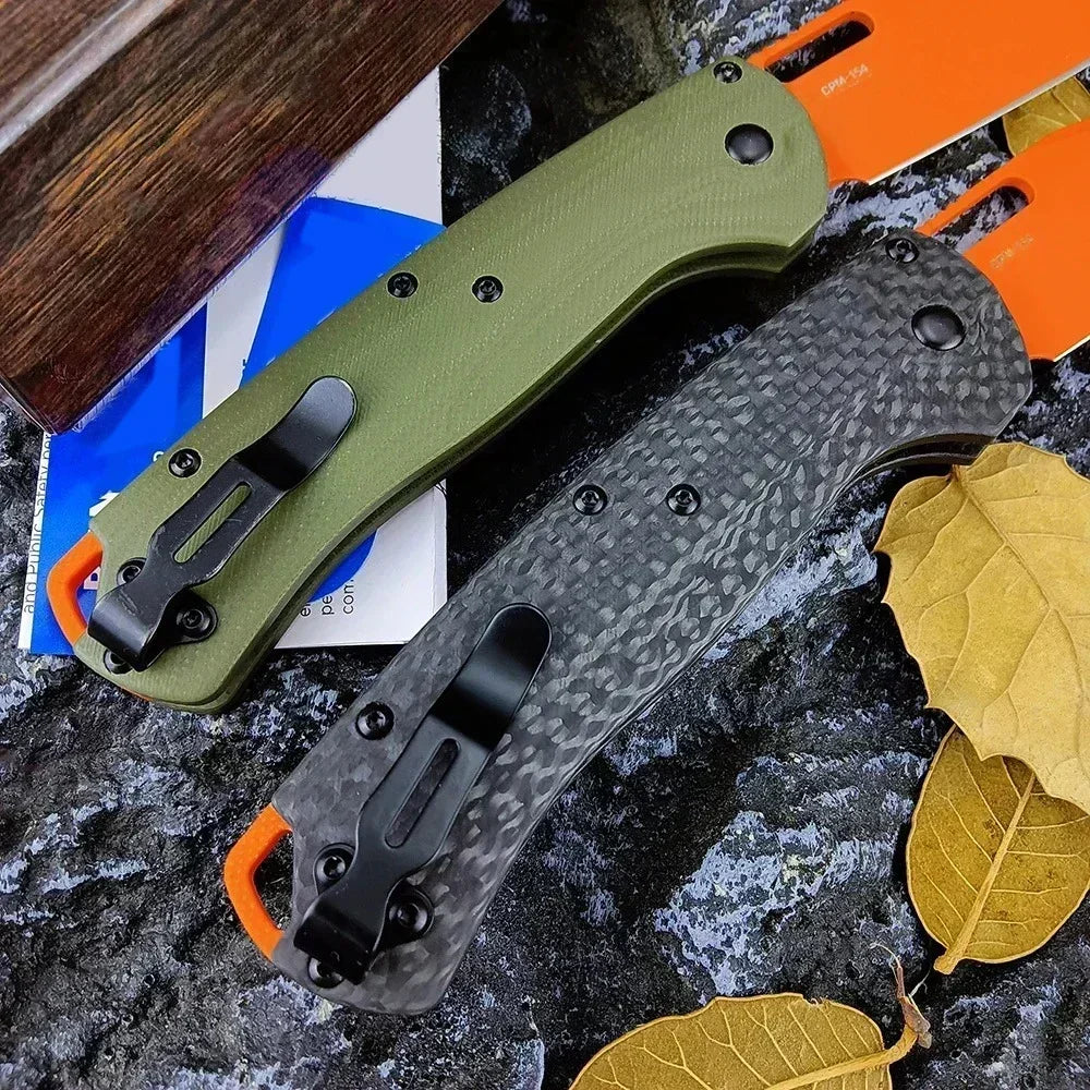 BM 15535 Knife Carbon Fiber Handle Hunting Folding Knife BENCH CPM154 Blade EDC Self Defense Pocket Multiool Knives Gitf for Men
