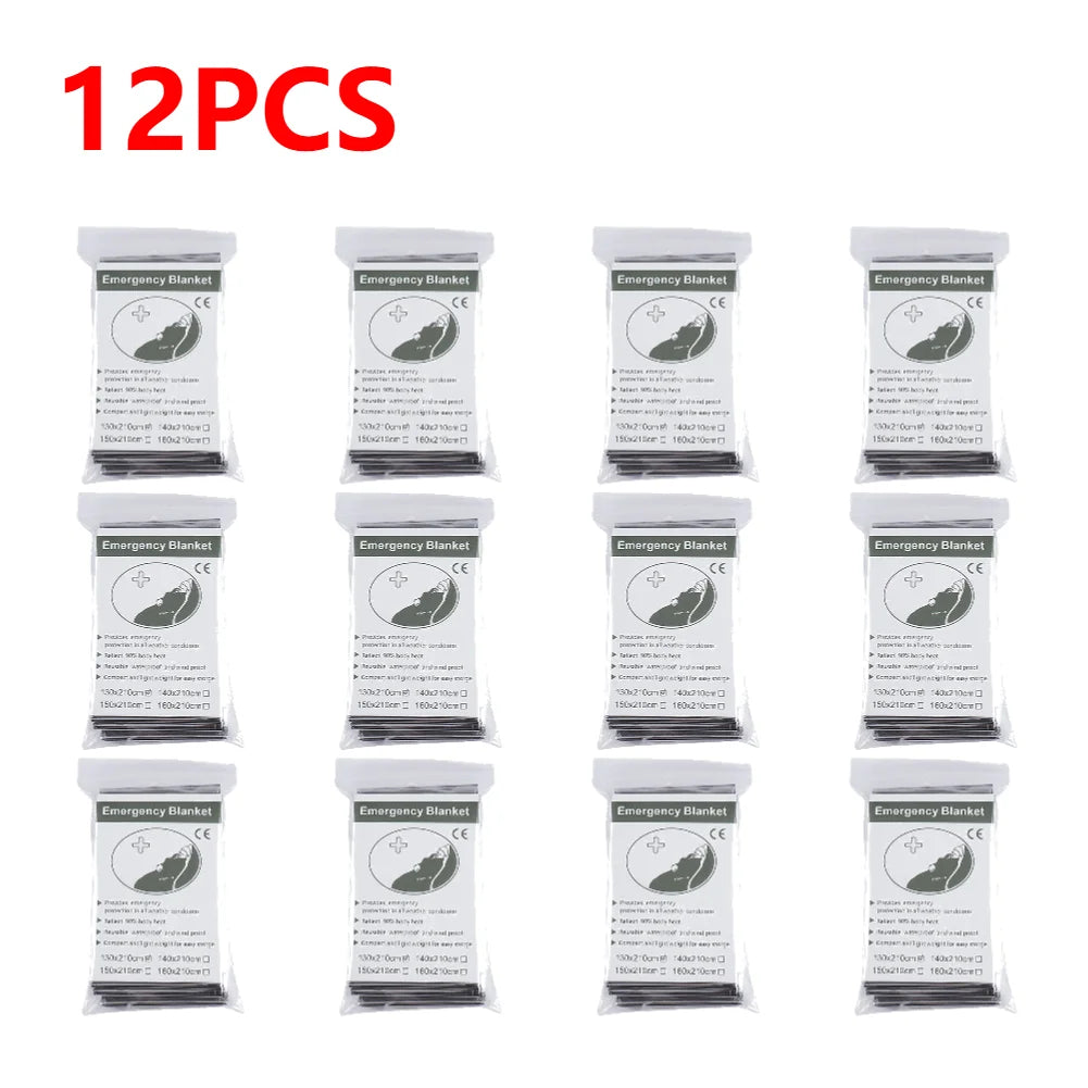 1-20pcs Emergency Mylar Thermal Blanket Foil Space Blanket Designed for NASA Body Warmer Outdoor First Aid Camping Hiking Travel